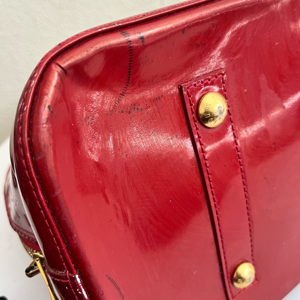Louis Vuitton Glossy Red Satchel - Picture 9 of 14